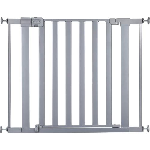 Safety 1st Easy Install Walk Thru Baby Gate for Doorway With Door, Dog Gates, Fits 29"-38", Easy Install 28" Tall, White