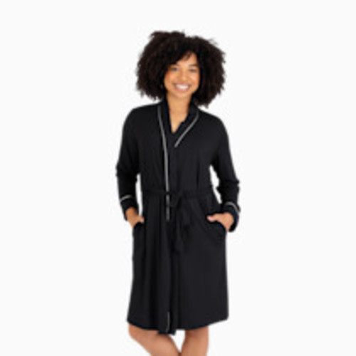 Kindred Bravely Clea Bamboo Robe - Black, Large/X-Large