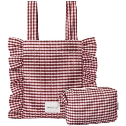 Abbylike Plaid Stroller Bag with Detachable Handle Drawstring Pocket Includes Mini Pouch Universal for Strollers