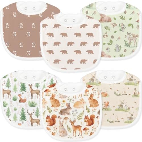 Baby Bibs for Baby Boys Girls 6-Pack