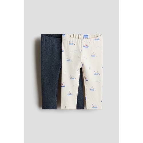 2-PACK RIBBED COTTON LEGGINGS