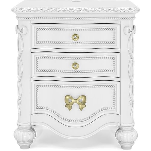 Disney Princess Sparkle White 3 Drawer Nightstand