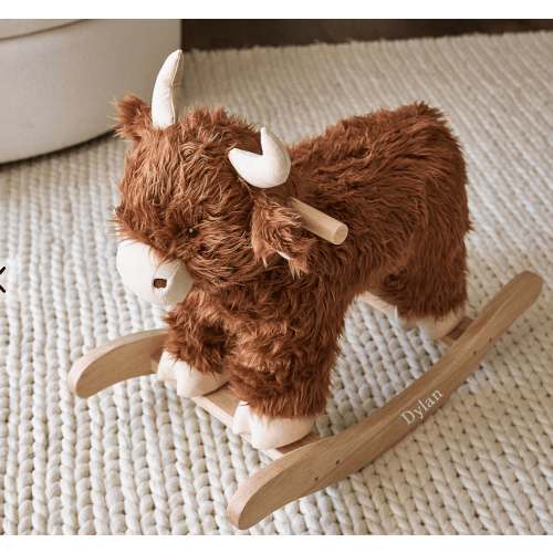 Highland Cow Critter Plush Nursery Rocker | Pottery Barn Kids