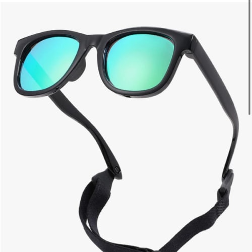 COASION Bendable Flexible Polarized Newborn Baby Sunglasses with Strap for Infant Boys Girls Age 0-12 Months CA8042