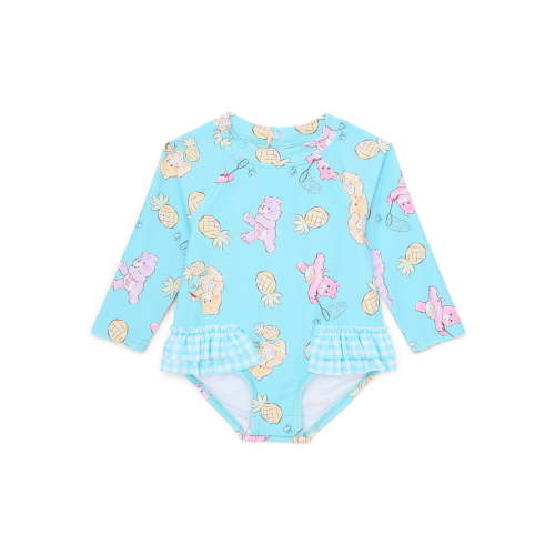 Character Baby Girl Long- Sleeve Ruffle Rash Guard Swimsuit, One- Piece, Sizes 0M-12M