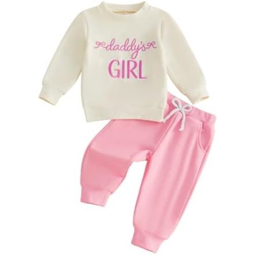 Baby Girl Fall Winter Clothes Long Sleeve Sweatshirt+Pants Sweatsuit 0-4T