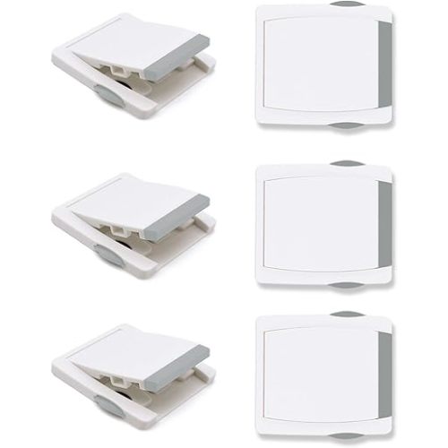 Goodv Child Proof Window Sliding Door Lock 6 Grey Packs (Make Sure Your Working Space over 0.42in and under 1.18in) Security Your Baby Safe and Protect Kid outof Dangerous at Home (6, Grey)