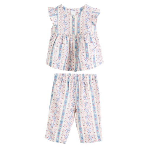Strawberry Picnic Babydoll Top & Pants Set