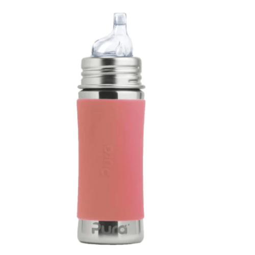 Pura Non-Insulated Sippy Cup w/ Sleeve - Rose