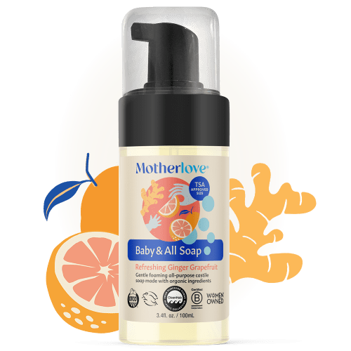 Baby & All Non-Toxic Foaming Castile Soap - Refreshing Ginger Grapefruit – Motherlove Herbal Company
