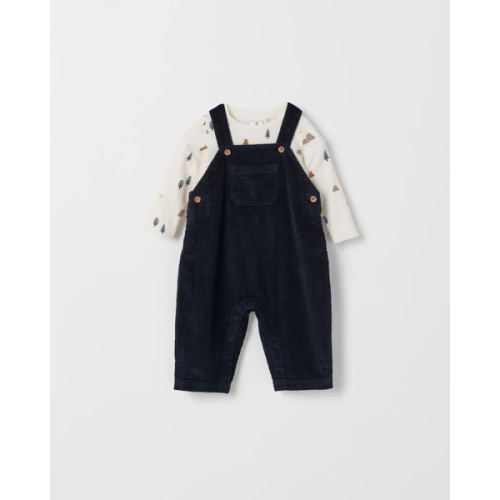 Baby Cord Overalls and T-Shirt Set