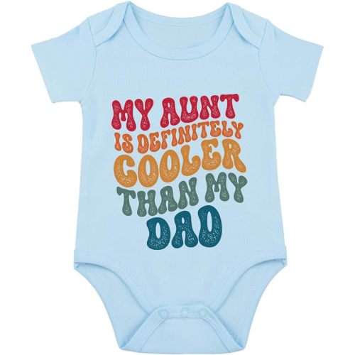 listery Aunt Cool Than Dad Baby Boy Clothes infant Unisex Funny Baby Girl Baby Bodysuit 0-12 months