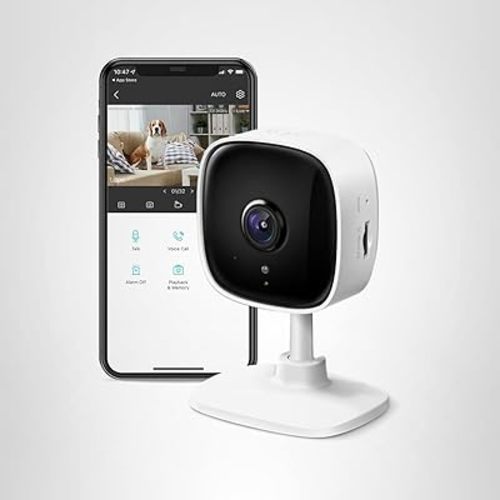 Tapo TP-Link 1080P Indoor Security Camera for Baby Monitor, Dog Camera w/Motion Detection, 2-Way Audio Siren, Night Vision, Cloud & SD Card Storage, Works w/Alexa & Google Home C100