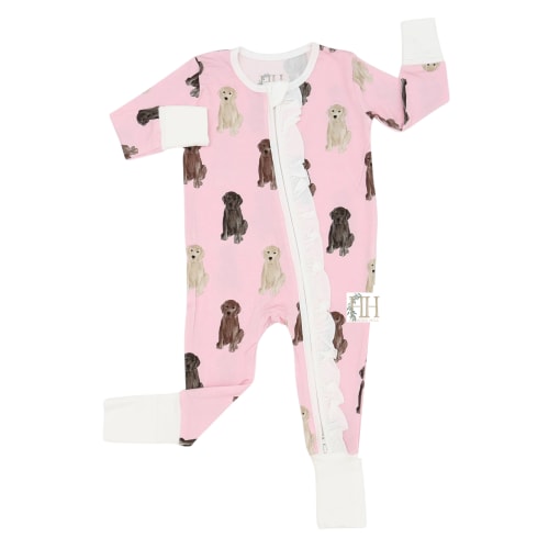 Girls Lab Ruffle Double Zipper Romper