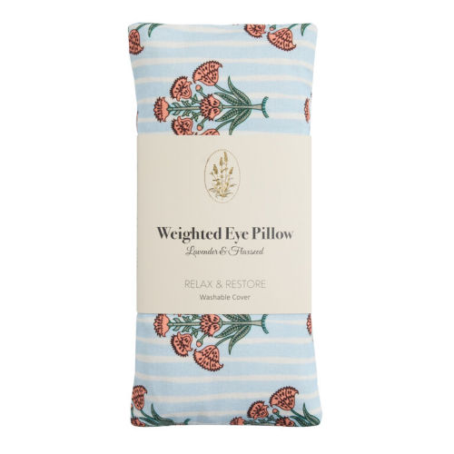 Blue Stripe Bhuti Floral Lavender and Flaxseed Eye Pillow