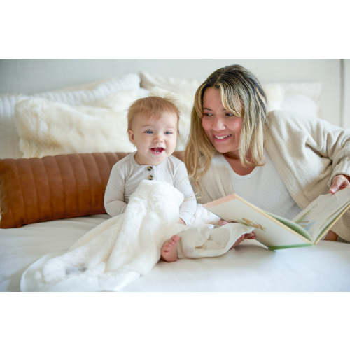 Luxe™ Baby & Toddler Blanket (29" x 35") - White & Cream