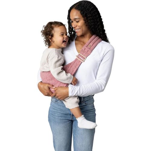Mabē Monarch Toddler Sling Carrier – Ergonomic Hip Carry Support for Toddlers – Adjustable and Breathable Sling for Easy Up/Down & Comfortable Holding (16–45 lbs, Mauve Wings)