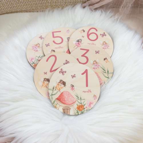 Fairy Milestone Cards, Fairy Milestone Markers, Wood Milestone Cards, Baby Milestones, Photo Prop, Fairy Garden Nursery Theme G31