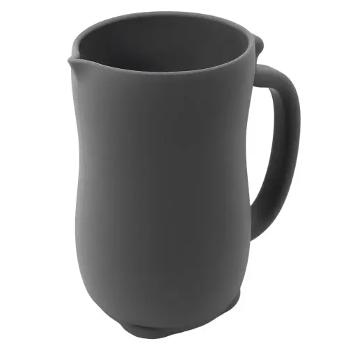 mandoo Baby Bath Rinse Cup - Food Grade Silicone - Shampoo & Body Washing Rinser Cup For Kids with Easy Grip Handle to Rinse Baby Shampoo and Soap - Baby Essentials (Dark Gray)