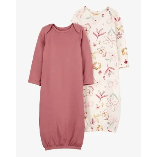 Baby 2-Pack Floral PurelySoft Sleeper Gowns - Carter's | Carter's