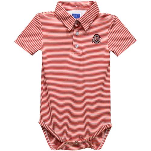 Vive La Fete Youth Ohio State Buckeyes Red Infant Ted Stripe Polo Onesie | Dick's Sporting Goods