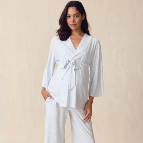 LAKE | Maternity DreamModal® Pajamas | Fog Kimono Bundle