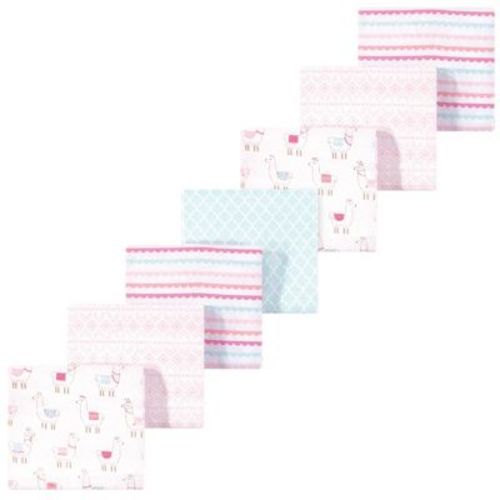 Luvable Friends Hudson Baby Flannel Receiving Blankets 7pk, Sweet Llama