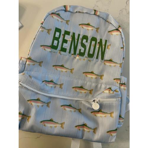 Fish Full Size Backpack, Boy fishing backpack, Preppy boy, kids travel bag