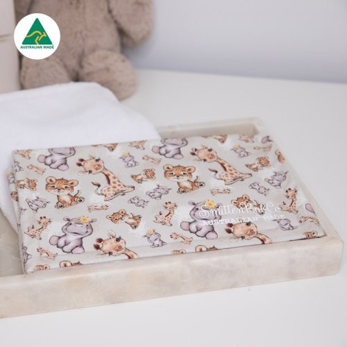 Baby Safari Animals Burp Cloth – Smitten Bub Co.