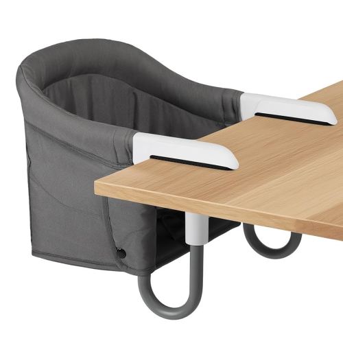 Hook On High Chair Portable & Foldable for Babies 6-36 Months Attach to Fast Table Clip On High Chair with Travel Bag - Compact Baby Feeding Seat for Home Dining & Travel (Grey)