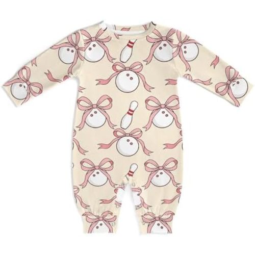Infant Baby Boys Girls Jumpsuit Long Sleeve Romper Sushi Bowl Pattern Flowers One-Piece Clothes Outfits