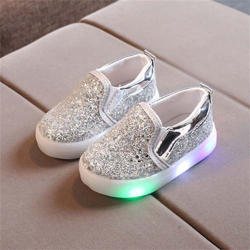 YYYTop Children Shoes Boys for 2 Years, Children's Luminous Shoes Glitter Lights Up Sports Shoes Baby's Casual Shoes Cute Kid Girl Shoes Baby Shoes Silver Gifts Under $15