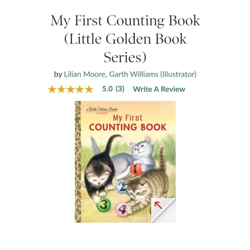 My First Counting Book (Little Golden Book Series) by Lilian Moore, Garth Williams, Hardcover | Barnes & Noble®