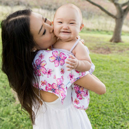 Hibiscus Kiss Burp Cloth