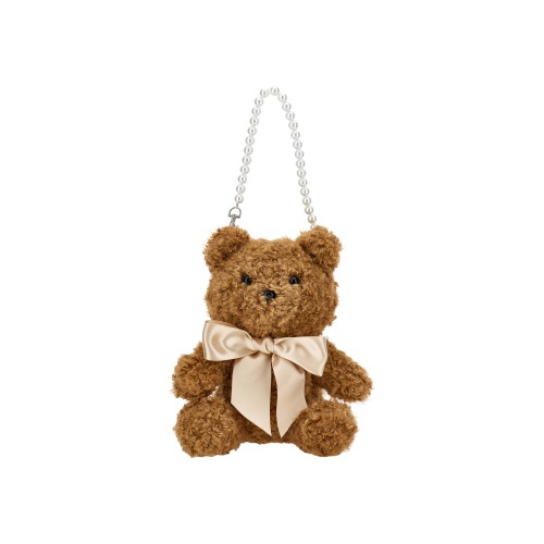 Teddy bear pearl bow bag