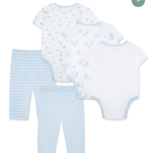 Playful Bears 5-Piece Bodysuit & Pant Set