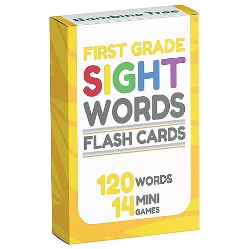 Sight Words Flash Cards 1st Grade - 120 High Frequency Words from Dolch's and Fry's Lists for 6-7 Years
