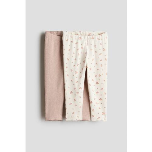 2-PACK RIBBED COTTON LEGGINGS