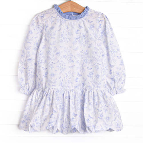 Timeless Toile Dress, Blue – Stitchy Fish