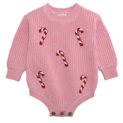 Candy Cane Baby Sweater