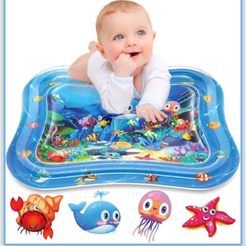 Infinno Inflatable Tummy Time Mat Premium Baby Water Play Mat for Infants and Toddlers Baby Toys for 3 to 24 Months, Strengthen Your Baby's Muscles, Portable