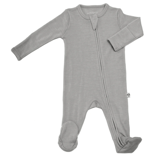 Footie Pajamas, Merino Wool, Dove