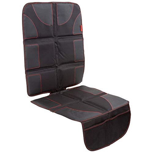 Lusso Gear Car Seat Protector with Thickest Padding - Featuring XL Size (Best Coverage Available), Durable, Waterproof 600D Fabric, PVC Leather Reinforced Corners, & 2 Large Pockets for Handy Storage
