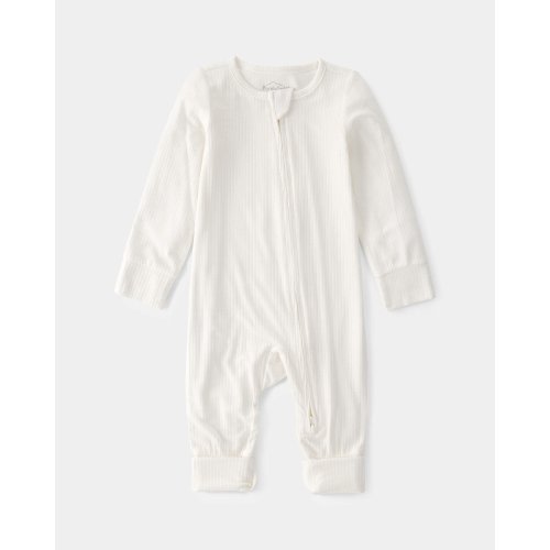 Baby 2-Way Zip PurelySoft Sleep & Play Pajama - Cream