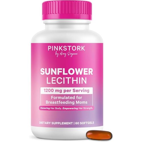 Pink Stork Sunflower Lecithin Supplement - 1200 mg - 60 Softgels