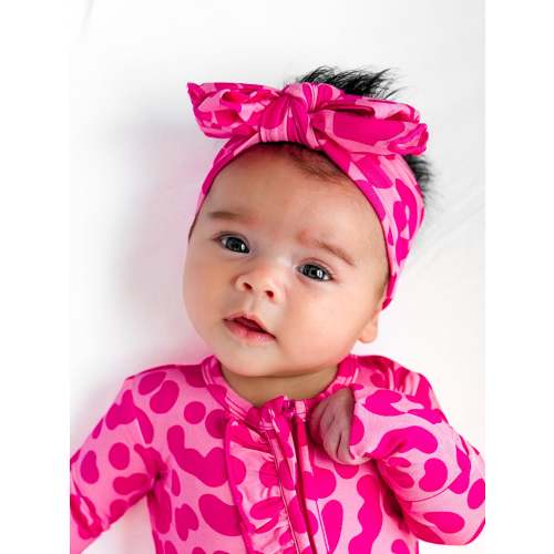 Bamboo Bow in Bubble Gum Leopard