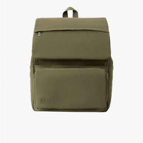 BÉIS 'The Ultimate Diaper Backpack' in Olive - Green Backpack Diaper Bag