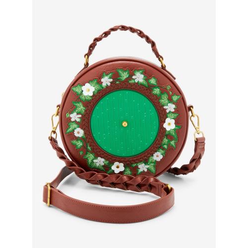 Loungefly The Lord of the Rings Floral Hobbit Door Figural Crossbody Bag - BoxLunch Exclusive