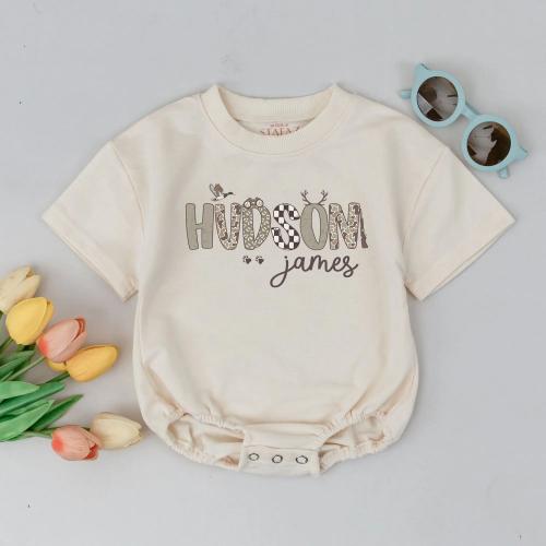 Customized Camo Southern Boy Bubble Romper, Southern Birthday, Rustic Toddler Outfit, Custom Names Duck Season, Outdoor Infant Clothes