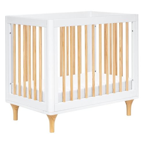 Babyletto Lolly 4-in-1 Baby Mini Crib Convertible to Toddler Bed, Daybed, Twin Size - Easy Assembly - GREENGUARD Gold Certified, 4 Adjustable Heights, Includes Conversion Kit for Toddler Bed, Natural